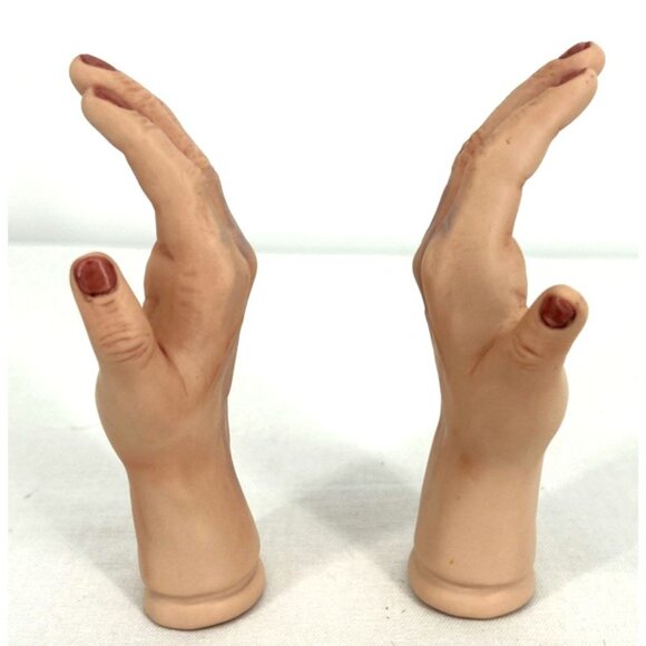 Porcelain Doll Hands Replacement Parts Elderly Old Hands 5.25" - Picture 4 of 9